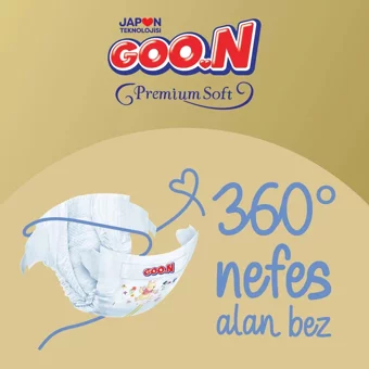 Goon Premium Soft Midi 3 Numara Cırtlı Bebek Bezi 228 Adet