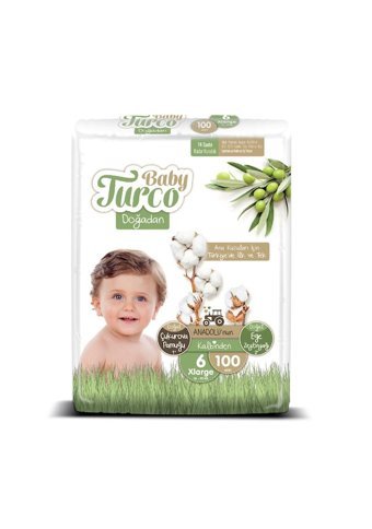 Baby Turco Doğadan XLarge 6 Numara Cırtlı Bebek Bezi 100 Adet