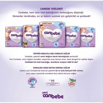 Canbebe Extra Fırsat Paketi Yenidoğan 1 Numara Bantlı Bebek Bezi 480 Adet + Mendil - 1