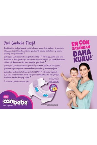 Canbebe 7 Numara Bantlı Bebek Bezi 8x16 Adet