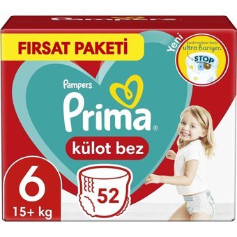 Prima Avantajlı Fırsat Paket 6 Numara Külot Bebek Bezi