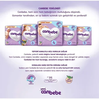 Canbebe Midi 3 Numara Bantlı Bebek Bezi 136 Adet