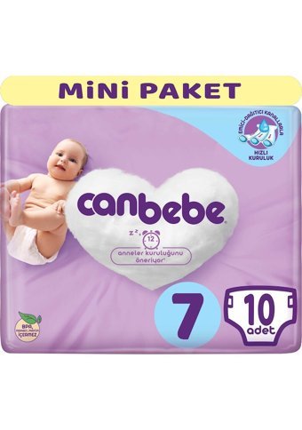 Canbebe XXL Mini Paketi 7 Numara Bantlı Bebek Bezi 30 Adet