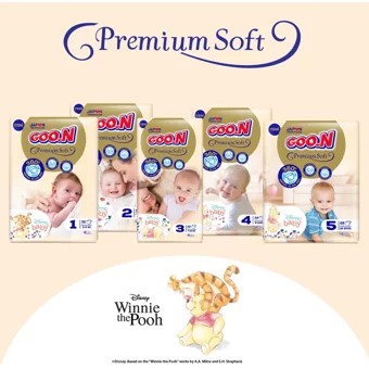 Goon Premium Soft 2 Numara Bantlı Bebek Bezi 184 Adet