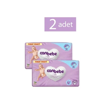 Canbebe Maxi Fırsat Paketi 4 Numara Bantlı Bebek Bezi 2x50 Adet