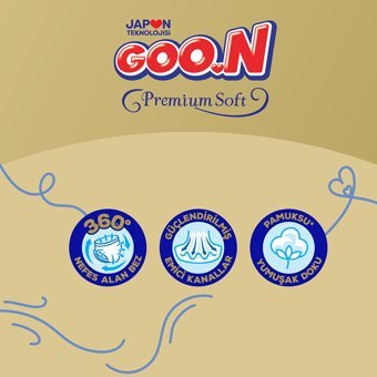 Goon Premium Soft 4 Numara Bantlı Bebek Bezi 136 Adet