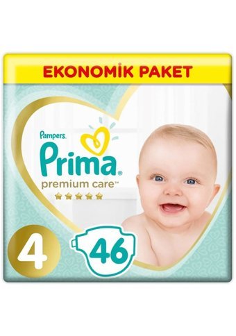 Prima Premium Care 4 Numara Cırtlı Bebek Bezi 2x46 Adet