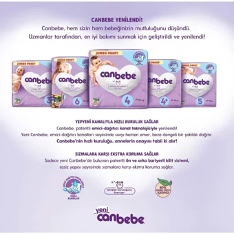 Canbebe Junior Mega Süper Fırsat 5 Numara Bantlı Bebek Bezi 300 Adet