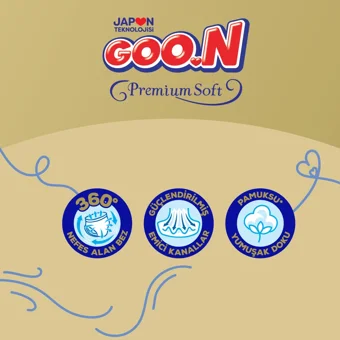 Goon Premium Soft 4 Numara Bantlı Bebek Bezi 64 Adet