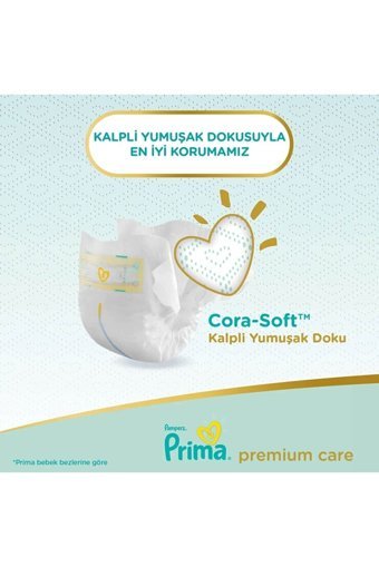 Prima Premium Care Yenidoğan 1 Numara Göbek Oyuntulu Cırtlı Bebek Bezi 140 Adet