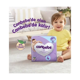 Canbebe Fırsat Paketi Yenidoğan 1 Numara Bantlı Bebek Bezi 3x80 Adet + Islak Mendil