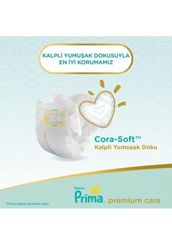 Prima Premium Care Yenidoğan 1 Numara Göbek Oyuntulu Cırtlı Bebek Bezi 40 Adet