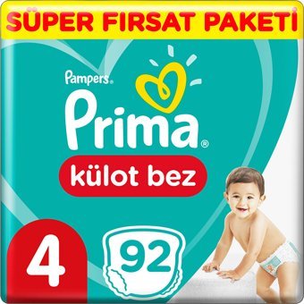 Prima Süper Fırsat Paketi 4 Numara Külot Bebek Bezi