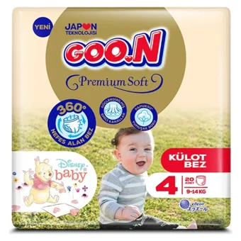 Goon Premium Soft 4 Numara Külot Bebek Bezi 20 Adet