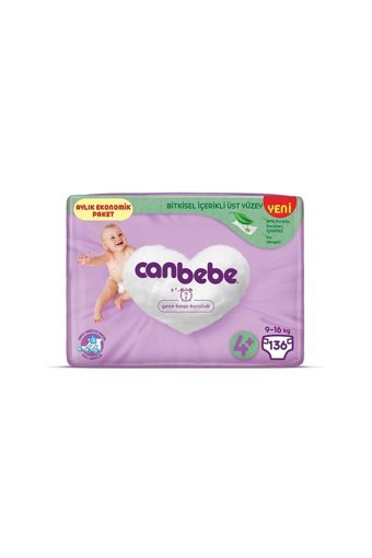 Canbebe Maxi 4 Numara Bantlı Bebek Bezi 136 Adet