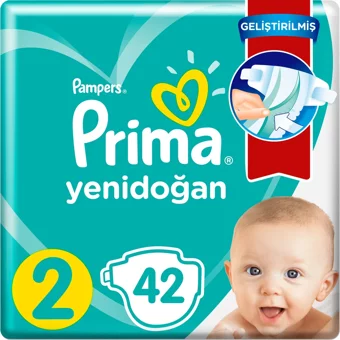 Prima Geliştirilmiş 2 Numara Cırtlı Bebek Bezi