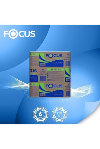 Focus Optimum Dispenser 2 Katlı 200 Yaprak 12'li Z Katlama Kağıt Havlu