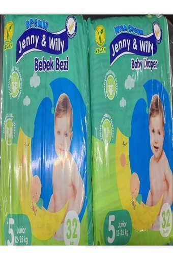 Jenny & Willy Junior 5 numara Cırtlı Bebek Bezi 64 Adet