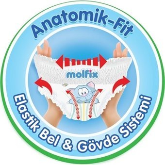 Molfix Midi Yenidoğan 1 Numara Göbek Oyuntulu Külot Bebek Bezi 34 Adet