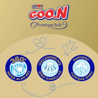 Goon Premium Soft Maxi 4 Numara Cırtlı Bebek Bezi 192 Adet