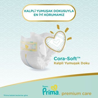 Prima Premium Care 6 Numara Göbek Oyuntulu Cırtlı Bebek Bezi 124 Adet