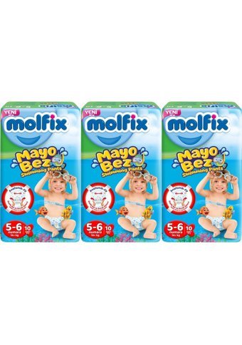 Molfix Swimming Pants 6 Numara Mayo Bebek Bezi 3x10 Adet