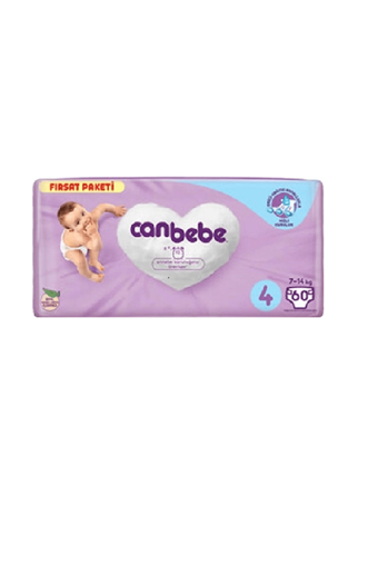 Canbebe 4 Numara Bantlı Bebek Bezi 76 Adet