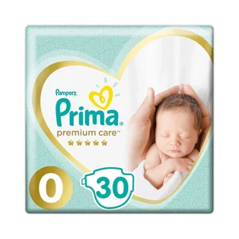 Prima Premium Care Prematüre 0 Numara Cırtlı Bebek Bezi 30 Adet
