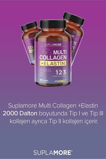 Suplamore Multi Collagen-Elastin Tablet Kolajen 90 Tablet