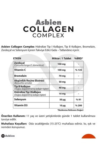 Asbien Complex Tablet Kolajen 30 Tablet