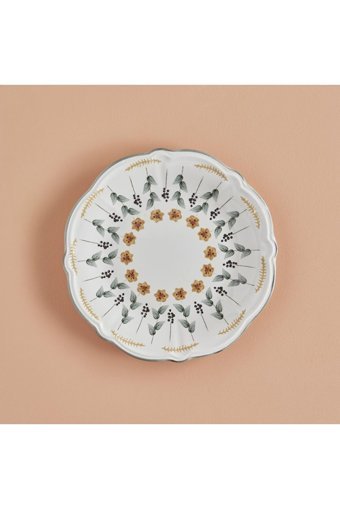 Bella Maison Adelina Yuvarlak Desenli 26 Parça 6 Kişilik Stoneware Kahvaltı Takımı Yeşil