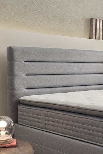 Yataş Supreme Pedic 100 x 200 cm Yataklı Başlıklı Çift Kişilik Sandıklı Baza Seti Mavi
