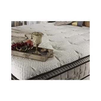Tutku Yatak Wool Touch 160 x 200 cm Yataklı Başlıklı Çift Kişilik Sandıklı Baza Seti Gri