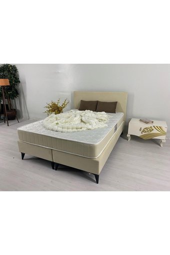 İpek Mobilya Ecostil 150 x 200 cm Başlıksız Çift Kişilik Baza Bej