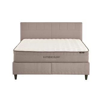 Yataş Supreme Sleep 140 x 190 cm Yataklı Başlıklı Çift Kişilik Sandıklı Baza Seti Bej