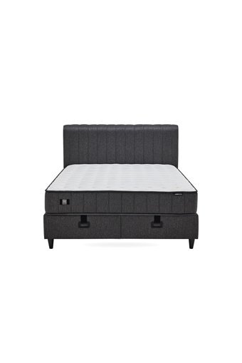 Yataş Lento 100 x 200 cm Yataklı Başlıklı Çift Kişilik Sandıklı Baza Seti Siyah