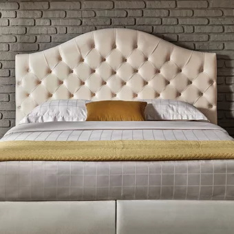 Yataş Sidney 150 x 200 cm Başlıklı Çift Kişilik Sandıklı Baza Seti Krem
