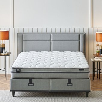 Yataş Fresh Sense 120 x 200 cm Yataklı Başlıklı Çift Kişilik Sandıklı Baza Seti Gri