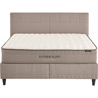 Yataş Supreme Sleep 150 x 200 cm Yataklı Başlıklı Çift Kişilik Sandıklı Baza Seti Bej