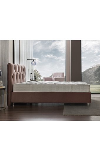 Yataş Bedding Arella 160 x 200 cm Başlıklı Çift Kişilik Sandıklı Baza Seti Vizon