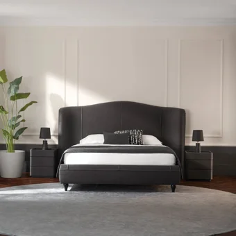 Yataş Bedding Camira 200 x 200 cm Yataklı Başlıklı Çift Kişilik Sandıklı Baza Seti Antrasit