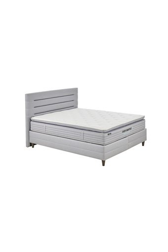 Yataş Supreme Pedic 120 x 200 cm Yataklı Başlıklı Çift Kişilik Sandıklı Baza Seti Mavi