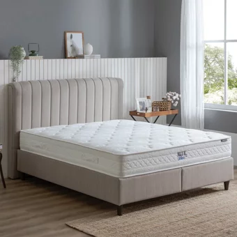 Yataş Lento 160 x 200 cm Yataklı Başlıklı Çift Kişilik Sandıklı Baza Seti Bej