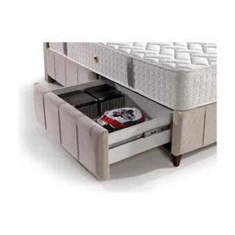 Mobilya Dükkanım Polo- Smart 90x190 cm Başlıklı Yataklı Sandıklı Tek Kişilik Baza Seti Beyaz