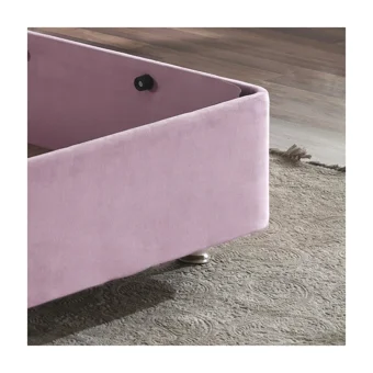 Niron Yatak Pink 90x190 cm Başlıksız Sandıklı Tek Kişilik Baza Seti Pembe