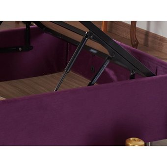 Niron Yatak Purple 80x180 cm Başlıklı Yataklı Sandıklı Tek Kişilik Baza Seti Mor