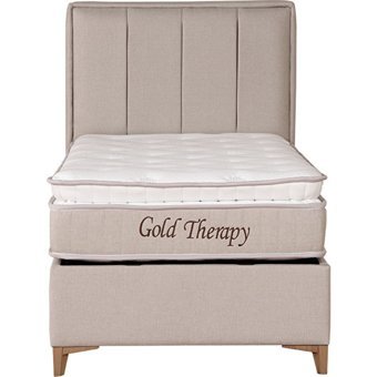 Kilim Mobilya Gold Therapy 120x200 cm Başlıklı Yataklı Sandıklı Tek Kişilik Baza Seti Krem