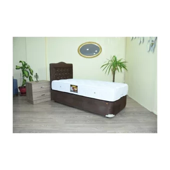 Bengi Ticaret 120x200 cm Başlıklı Yataklı Sandıklı Tek Kişilik Baza Seti Kahverengi