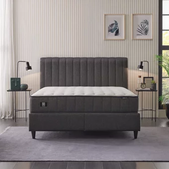 Yataş Lento 100x200 cm Başlıklı Yataklı Sandıklı Tek Kişilik Baza Seti Siyah