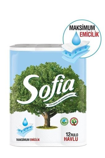 Sofia 2 Katlı 2x12'li Rulo Kağıt Havlu